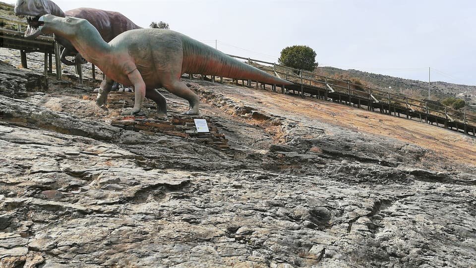 Dinosaur footprints in Enciso